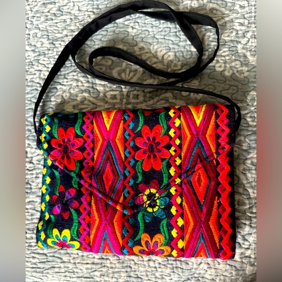Handbags - Fun, multicolor, vibrant purse, cross body. Snap closure in front!